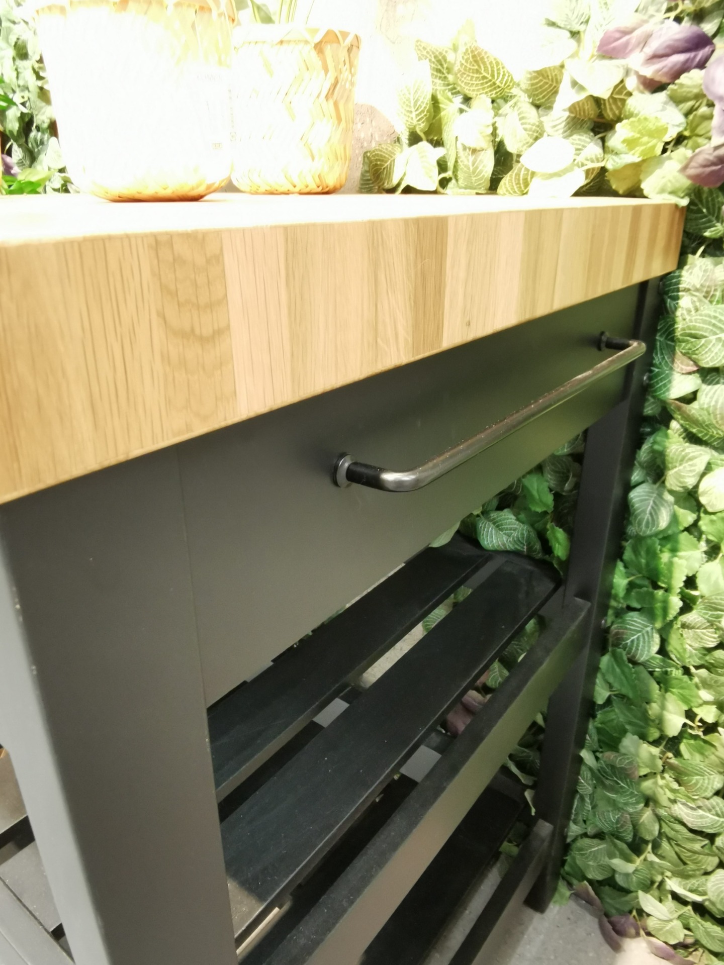 Functional and Stylish The Vadholma Kitchen Island with Rack from IKEA